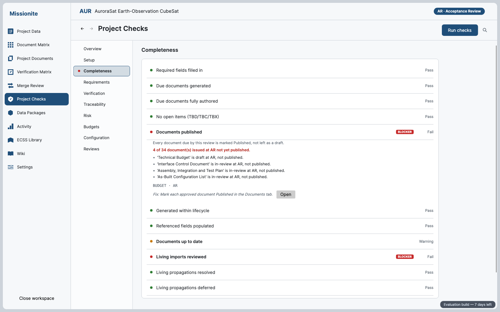 Project Checks
