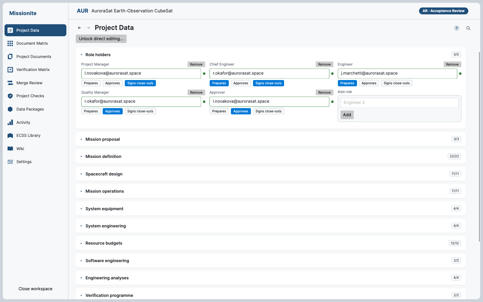 Project Data